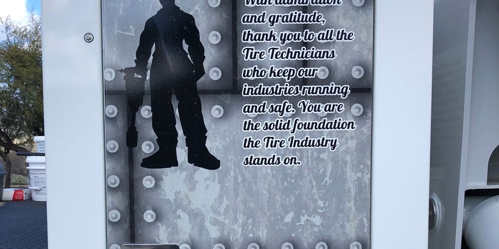 Purcell Tire decal a tribute to tire technicians - Vimarsana News
